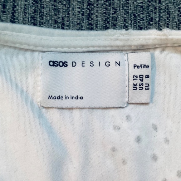 ASOS DESIGN Eyelet Tea Maxi Dress with Puff Sleeves - 8P - Picture 8 of 12